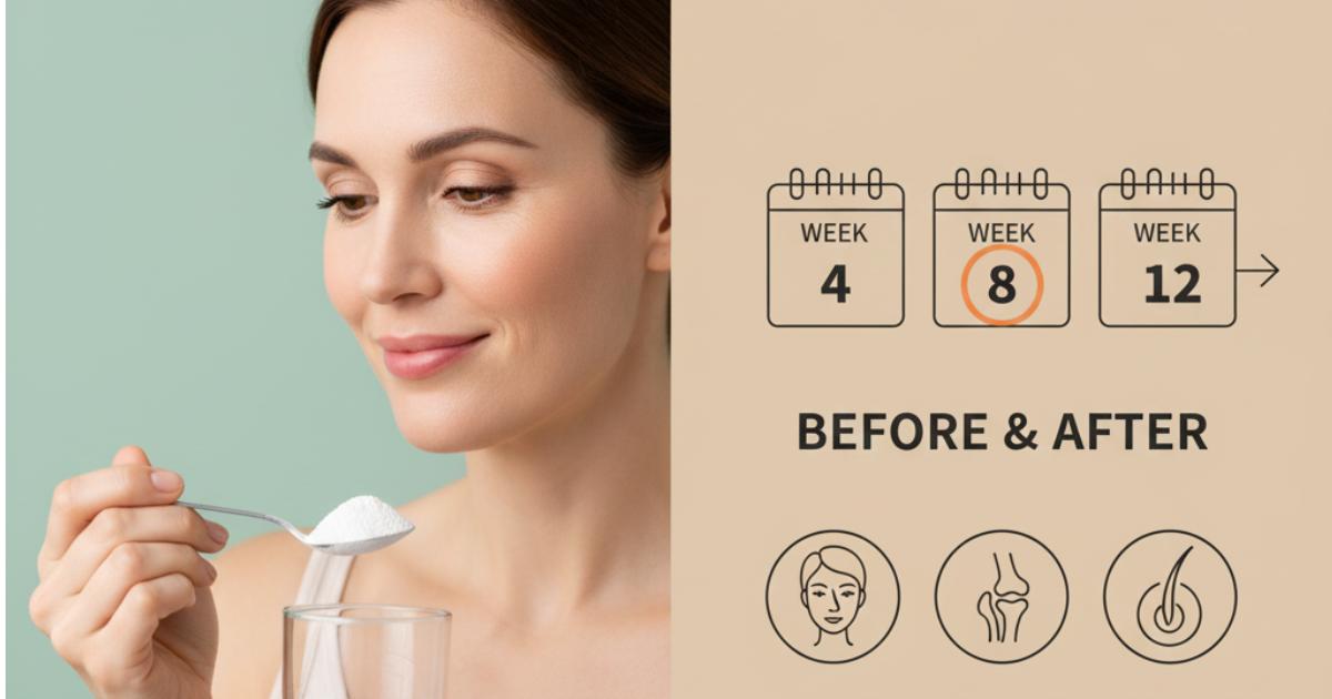 Colágeno hidrolizado con biotina y ácido hialurónico para salud hormonal y belleza