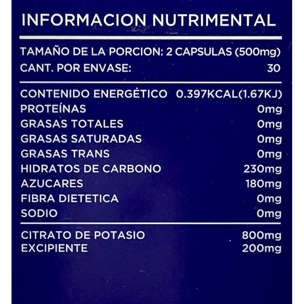 Citrato De Potasio Joy Natura 60 Cápsulas