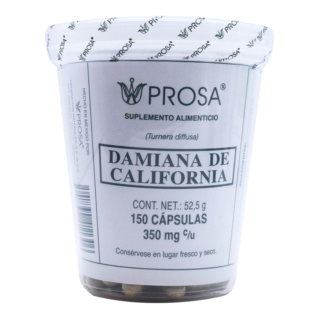 Damiana De California 150 Capsulas Prosa