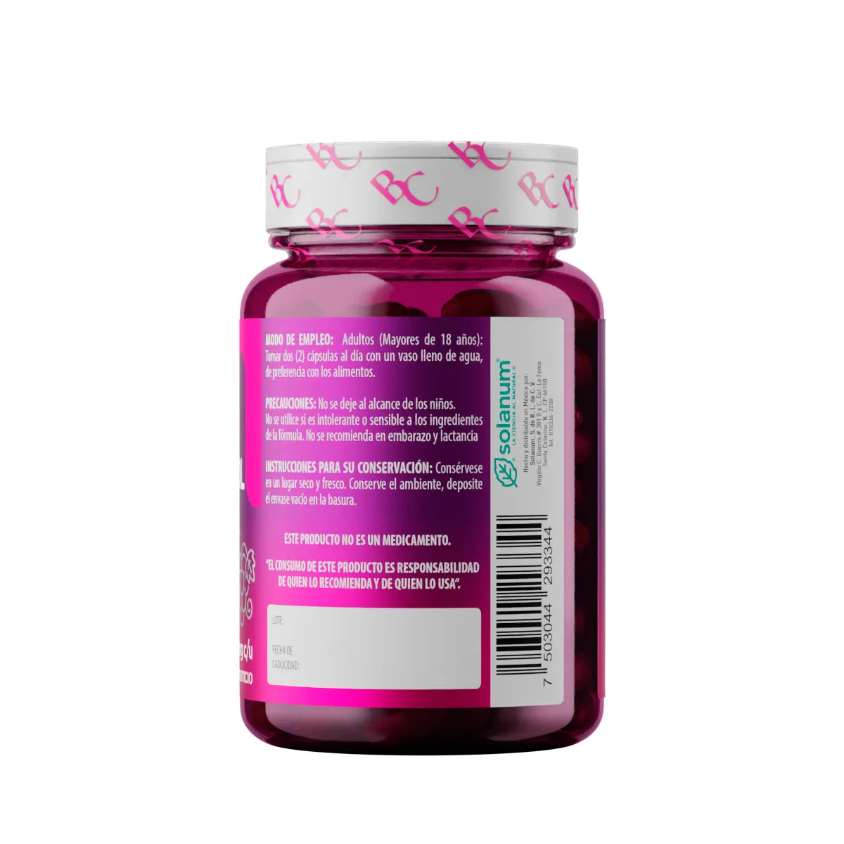Resveratrol Glow Vitamina E 60 capsulas Belacaps. rosa