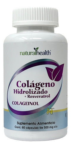 Colágeno Hidrolizado Y Resveratrol 60 Capsulas De 500 Mg