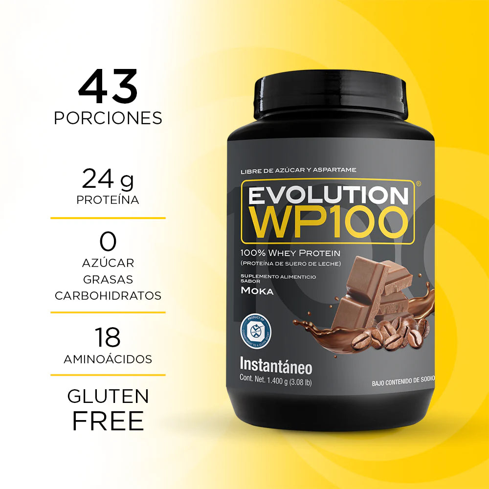 Proteína suero de leche WP100 Evolution Nutraceutical Bote de 1400g