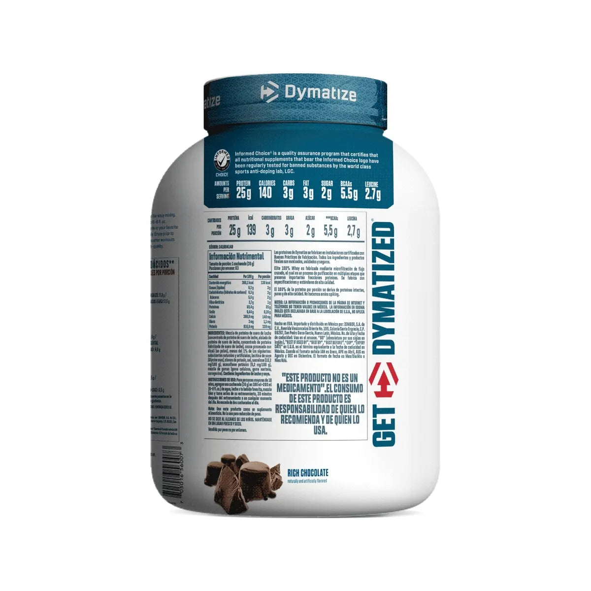 DYMATIZE ELITE 100% WHEY CHOCOLATE 5 LIBRAS