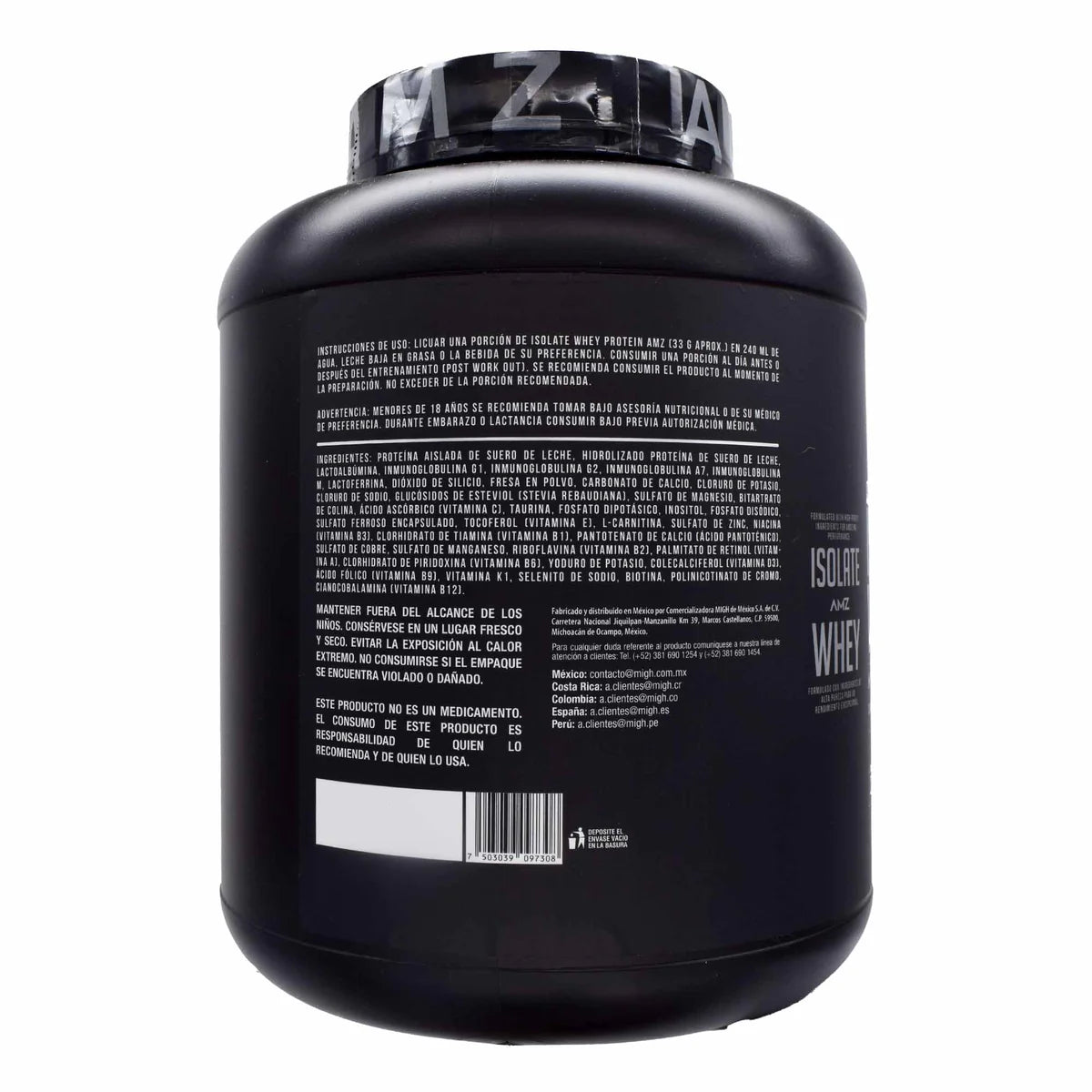 AMZ ISOLATE 5 LBS FRESA PROTEINA HIDROLIZADA