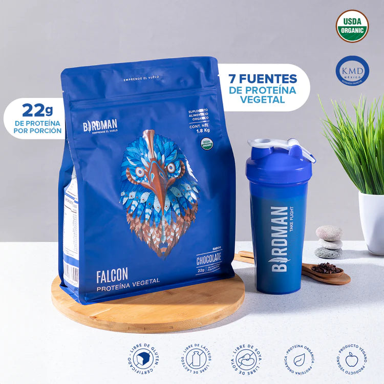 Proteína Falcon Birdman Suplemento Organico 1.8 kgs Sabor Chocolate