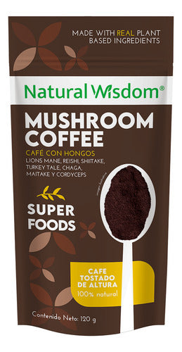 Café Soluble Natural Wisdom Con Hongos 120 G