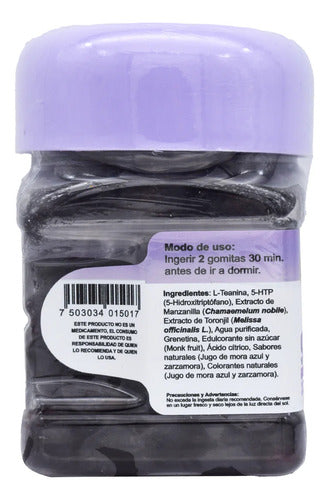 Gomitas Nocturnas L-teanina Naturelab - Night Sleep 180g Mora