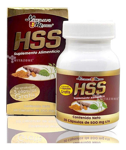 Hss 30 Cáps Colágeno Ortiga Cartílago Ajo Natural's Madrid Sin Sabor