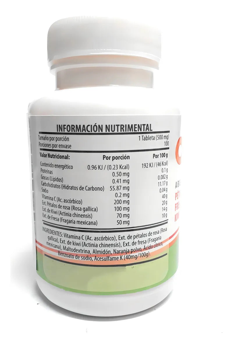 Vitamina C C-Vit De 500mg 100 Tabletas Masticables Jahv's.