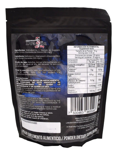 Treonato De Magnesio 200g Polvo Dragón King Na