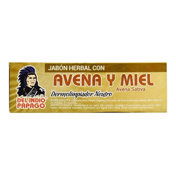Jabón Herbal con Avena y Miel del Indio Papago 125 g