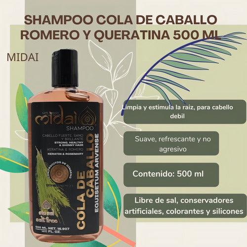 Shampoo Cola Caballo Romero Y Keratina Acelera Crecimiento