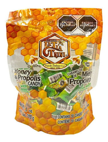 Caramelos De Miel Y Propóleo Con Menta C/55pz / La Tía Trini
