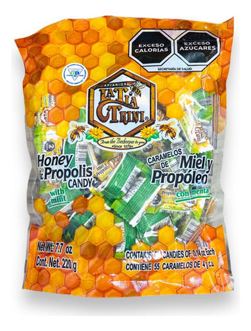 Caramelos De Miel Y Propóleo Con Menta C/55pz / La Tía Trini