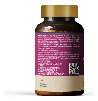 Biomiral Exzon 90 Tabletas Nutricionales Sabor Uva