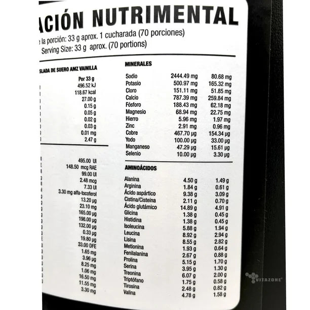 Proteína Hidrolizada Isolate Whey AMZ 2.310 kg Vainilla