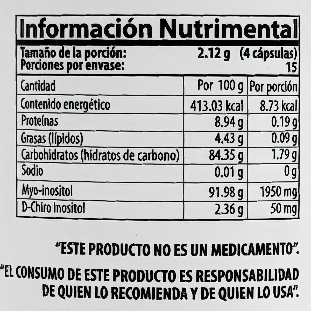 Myo & D-Chiro Inositol 60 capsulas Natural Health