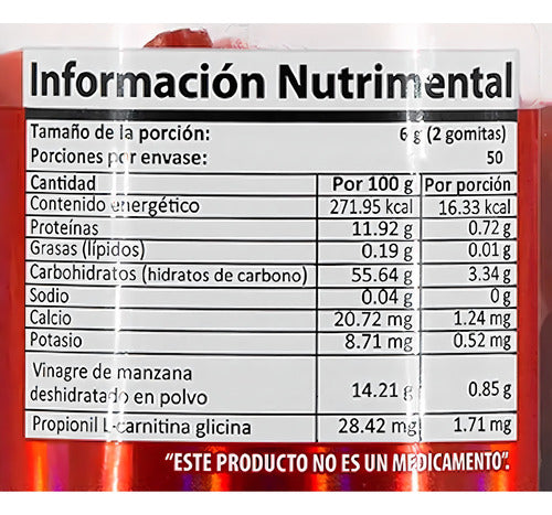 Vinagre De Manzana Adl-gza Cereza 100 Gomitas Natural Health
