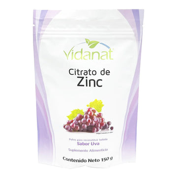 Citrato de zinc Vidanat sabor uva 150 g