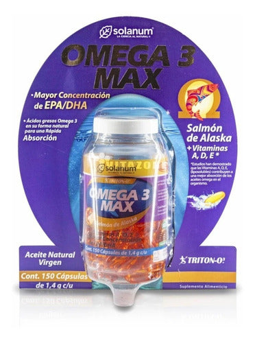 Omega 3 Max Bote Con 150 Capsulas - Solanum