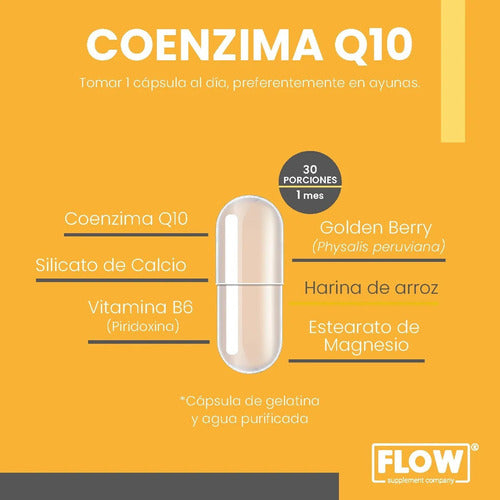 Coenzima Q10 30 Cápsulas Flow | Golden Berry Vitamina B6