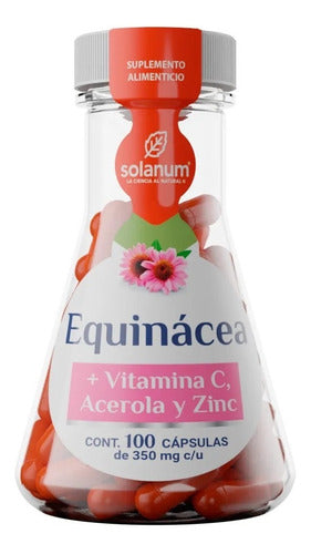 Equinácea Con Vitamina C 100 Cápsulas Solanum