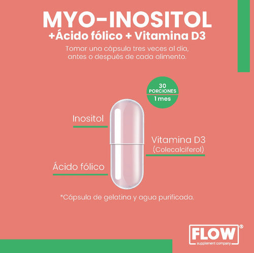 Myo Inositol 90 Cápsulas 500 Mg Flow