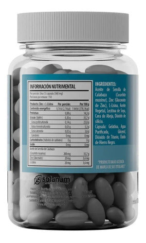 Gluconato De Zinc Y Lisina 150 Cápsulas Solanum