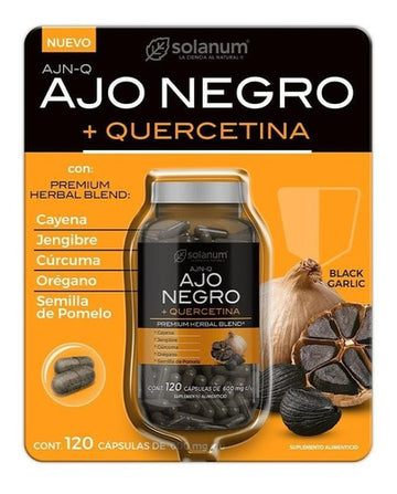 Solanum Ajo Negro + Quercetina 120 Caps 600mg C/u Sfn Sabor Sin Sabor