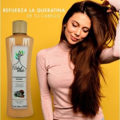 Acondicionador Coco Y Aceite De Argan 500 Ml Arbol Verde