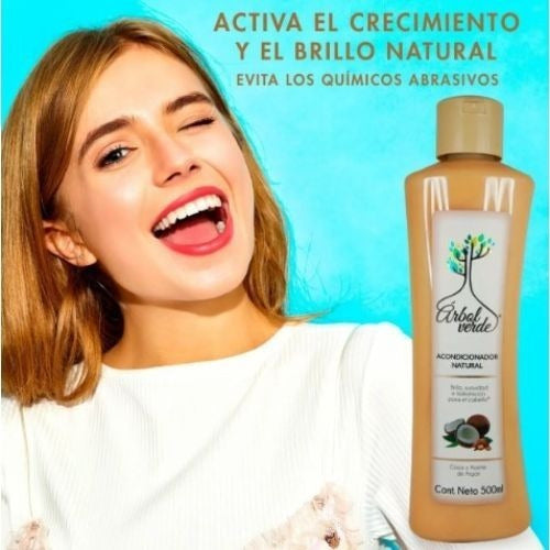Acondicionador Coco Y Aceite De Argan 500 Ml Arbol Verde