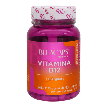 Belacaps Vitamina B12 + L-Arginina Solanum 60 cápsulas