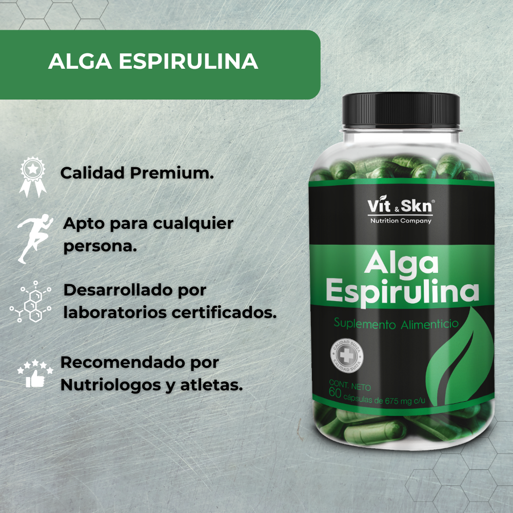 Alga Spirulina Vitskn 60 Cápsulas de 550 mg