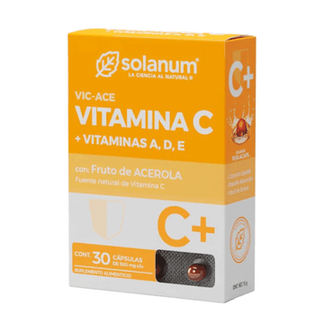 Vitamina C, Fruto De Acerola Solanum 30 Cápsulas
