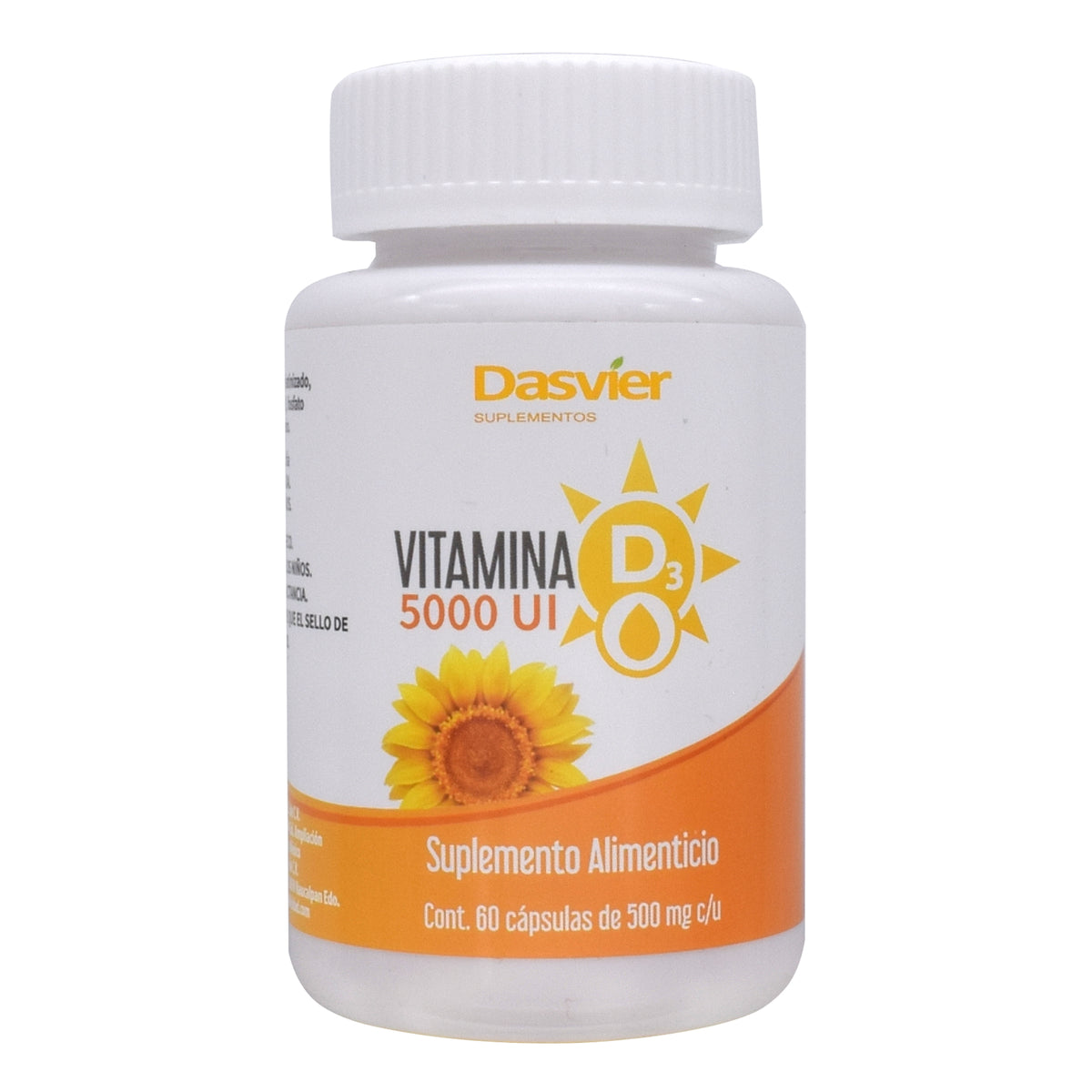 Vitamina D 5000 U 60 Cáps Dasvier