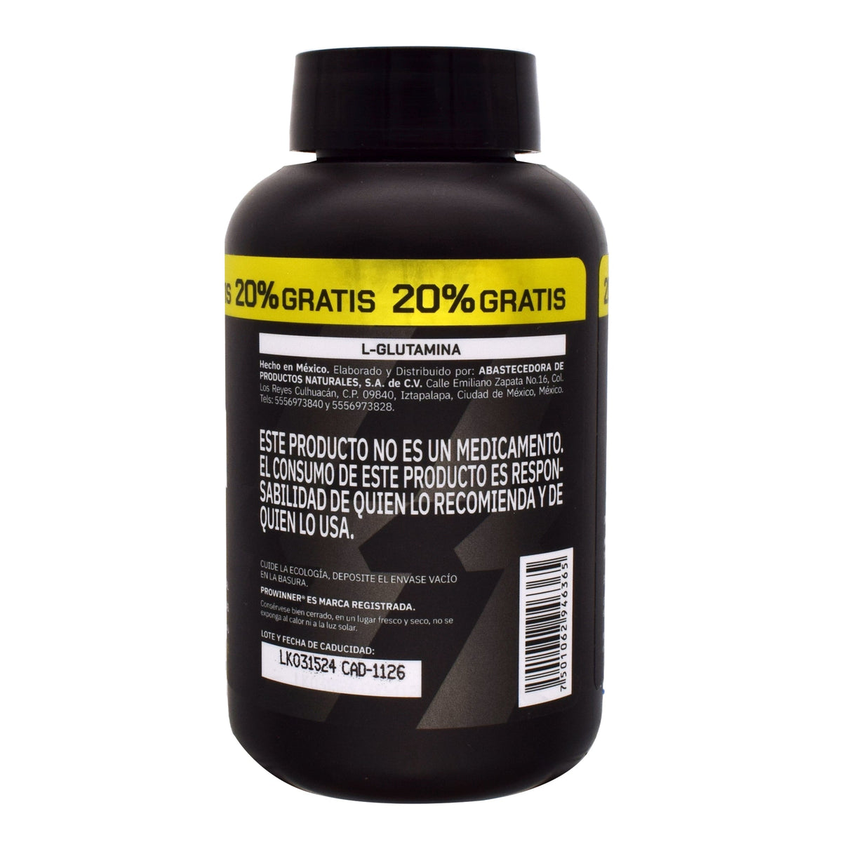 L-Glutamina Prowinner 120 Cápsulas