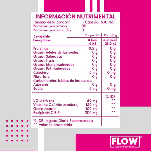 Glutathion Flow 60 Cápsulas De 1 g