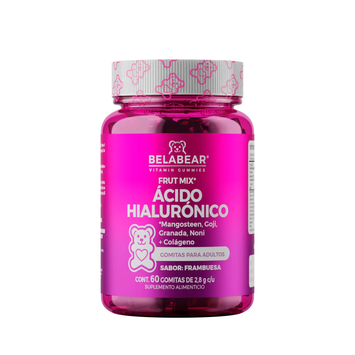 Gomitas Ácido Hialurónico Belabear sabor Frambuesa 60 Gomitas