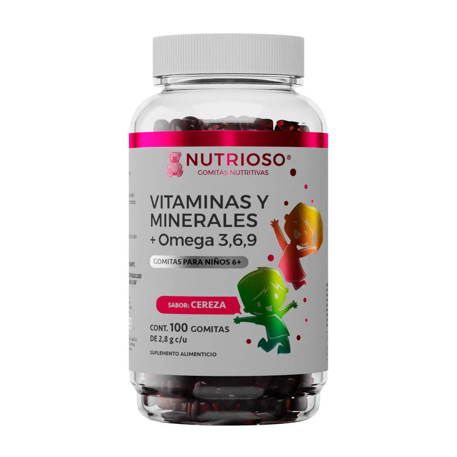 Vitaminas y Minerales + Omega 3-6-9 Belabear 100 Gomitas