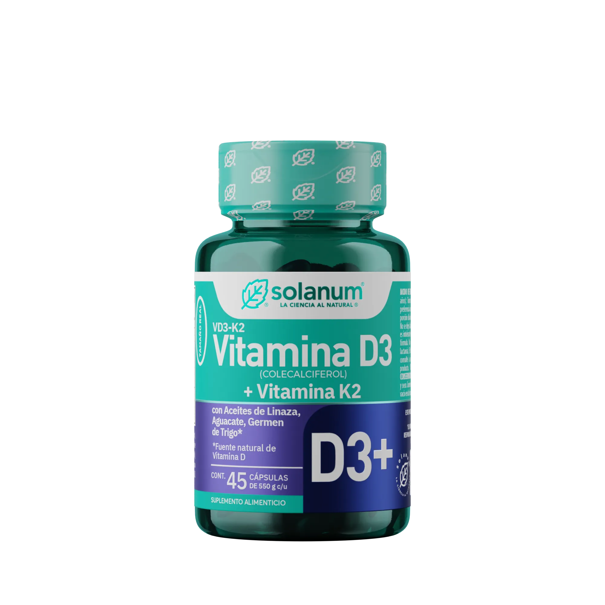 Vitamina D Con Aceite De Linaza Solanum 45 Capsulas
