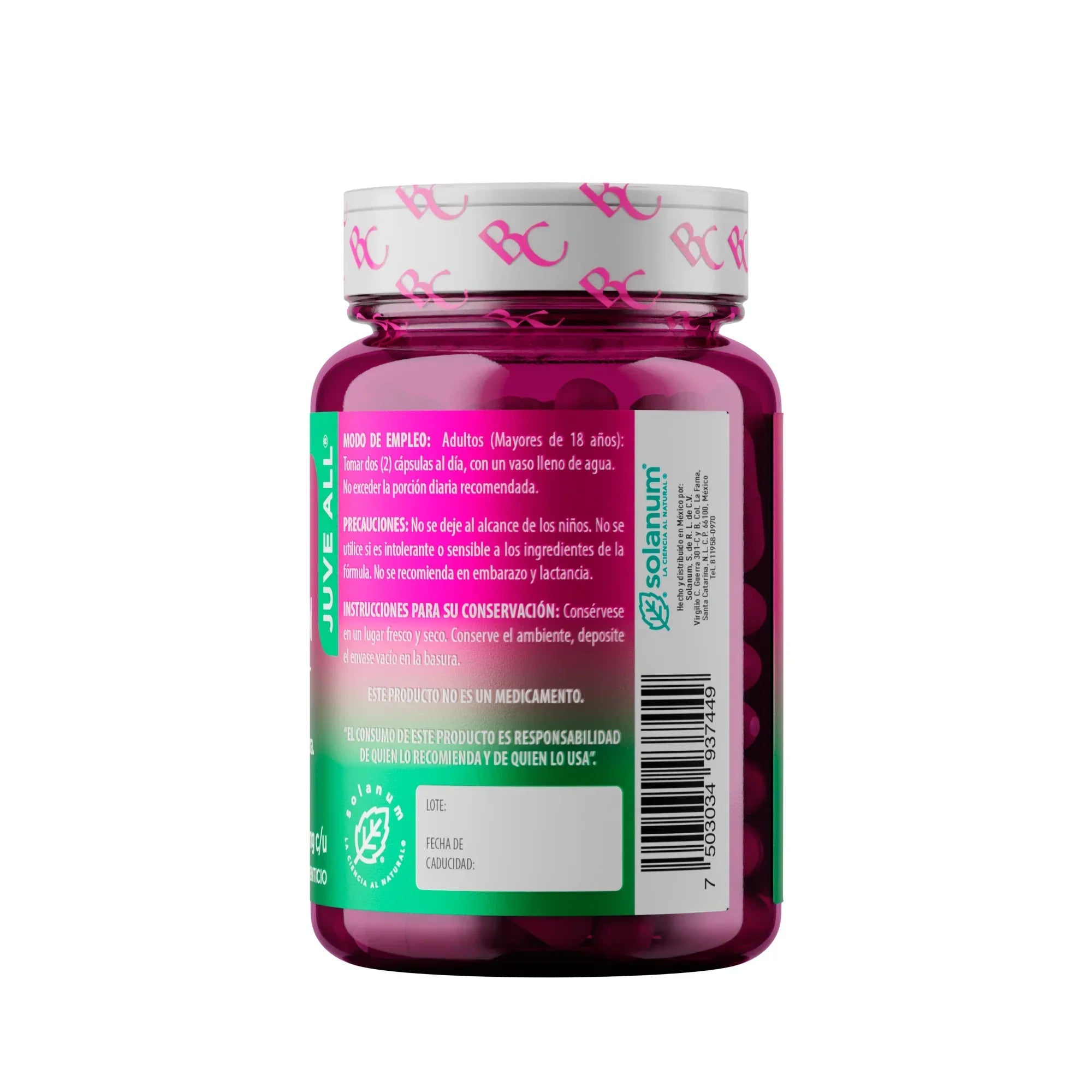 Belacaps Glutation + Ginseng Solanum 60 Cápsulas