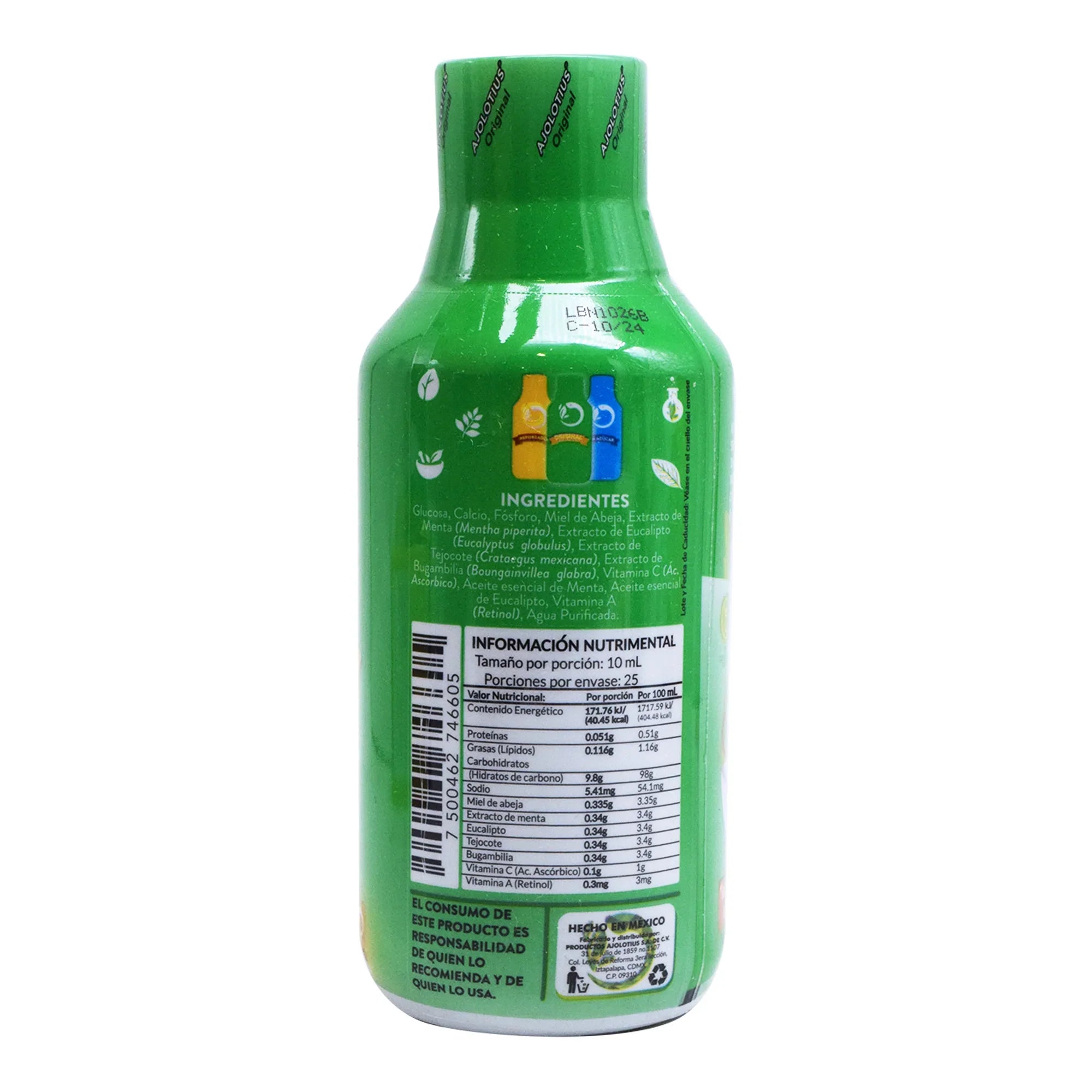 Jarabe Tos Seca Gripe Natural Ajolotius Con Miel 250 Ml