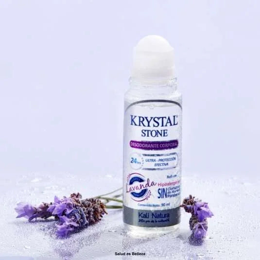 Desodorante Corporal Roll On Krystal Stone Lavanda 90 ml