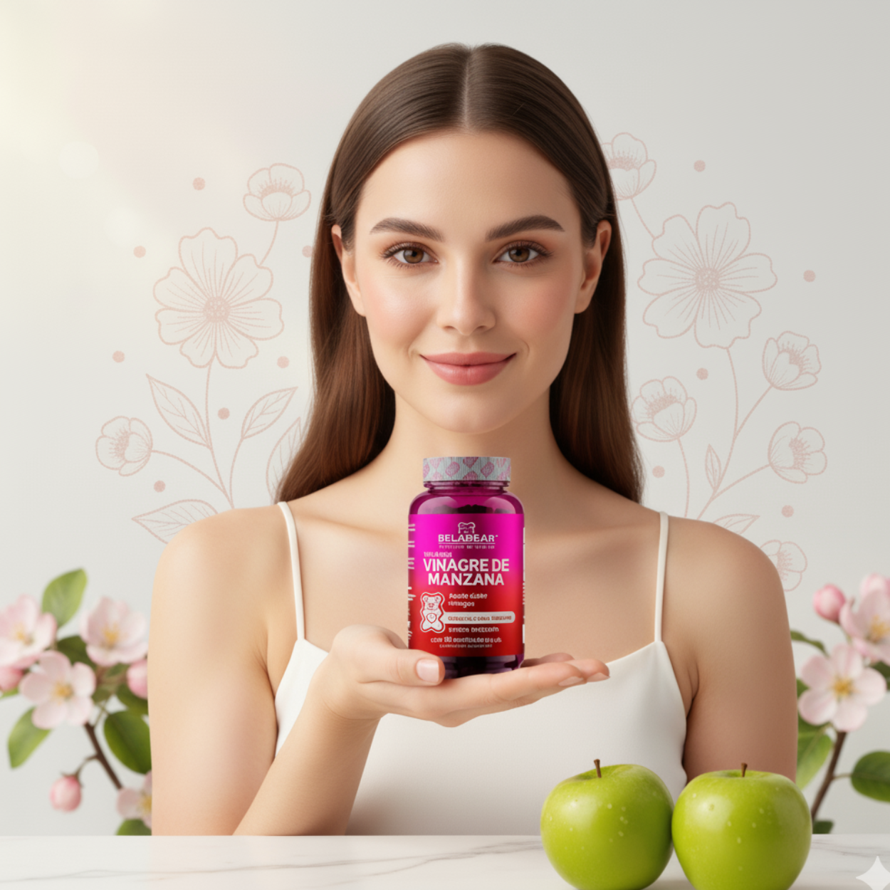 Belabear Vinagre De Manzana Gomitas sabor manzana 90 Gomitas