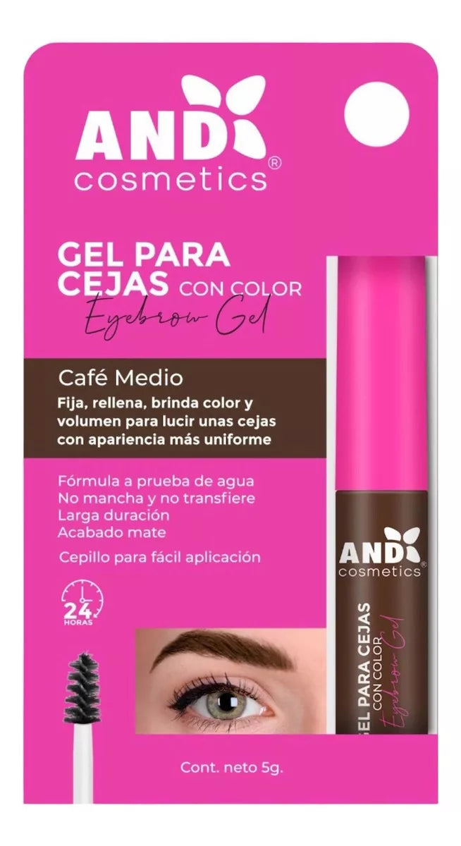 Gel Para Cejas Con Color Rellena Define Y Aporta Volumen And Color Café Medio