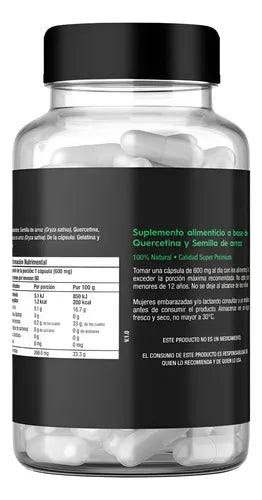 Quercetina Súper Premium Vit & Skn Nutrition Company 60 Cápsulas