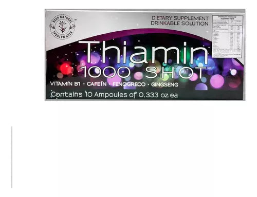 Thiamina 1000 Shot 10 Ampolletas Keep Natural