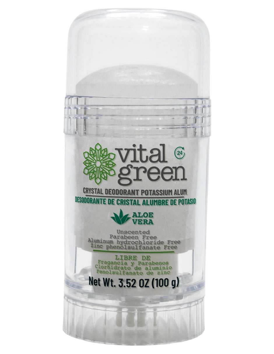 Desodorante Cristal Alumbre con Aloe Vera Vital Green 100 g