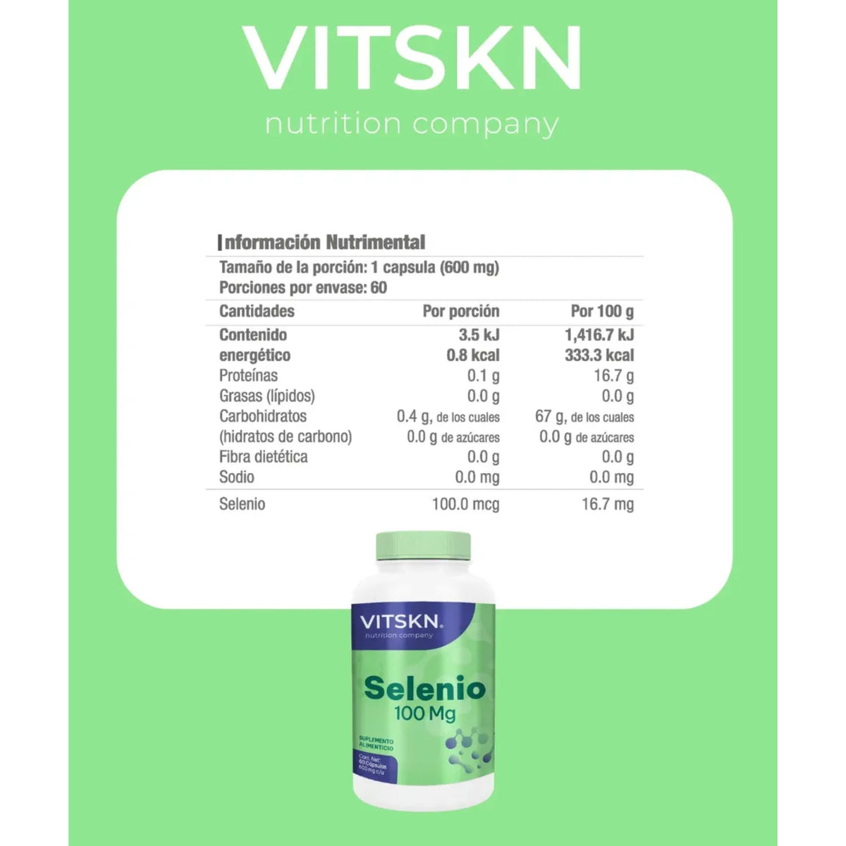 Selenio VITSKN 60 Cápsulas - imagen 4