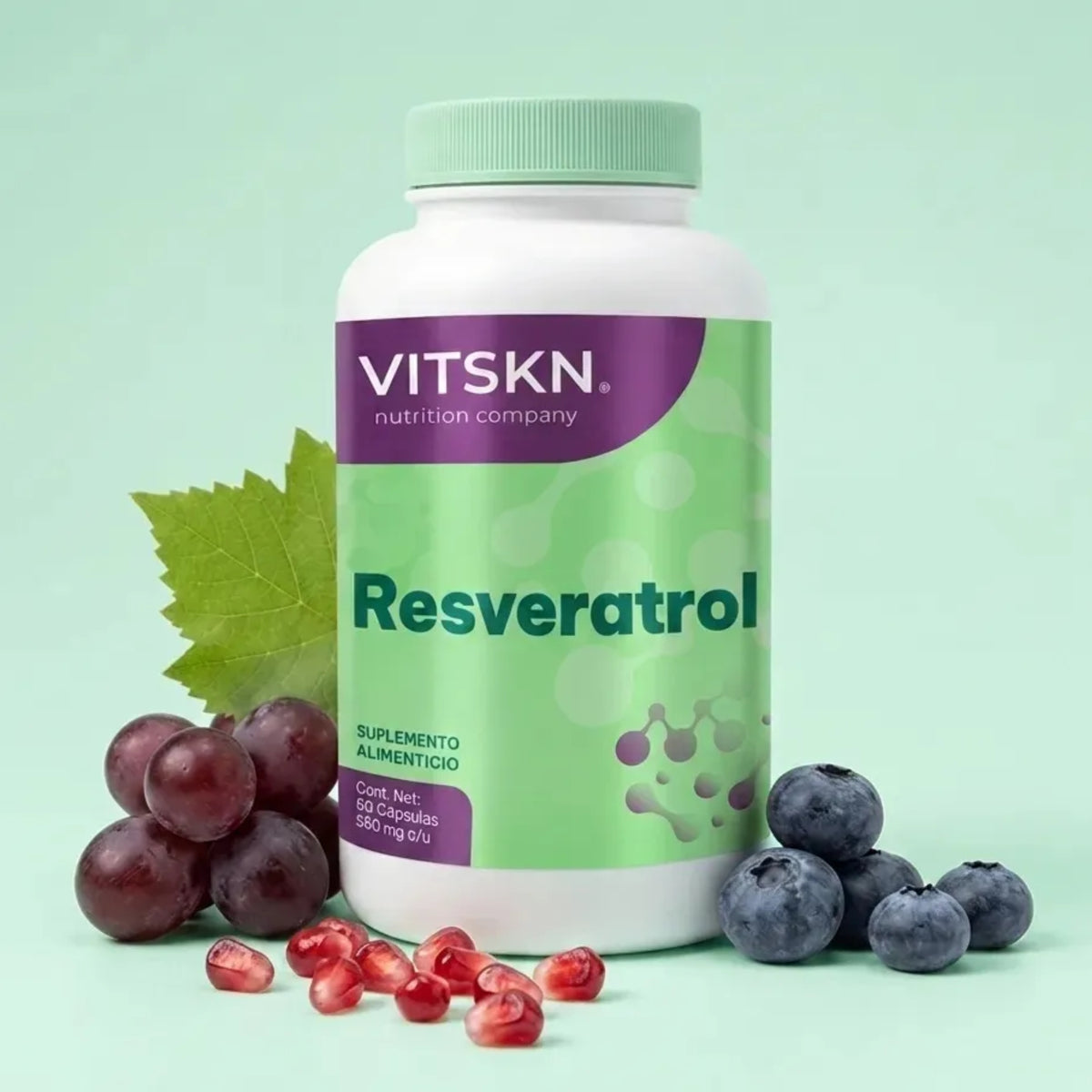 Resveratrol VITSKN 60 Cápsulas